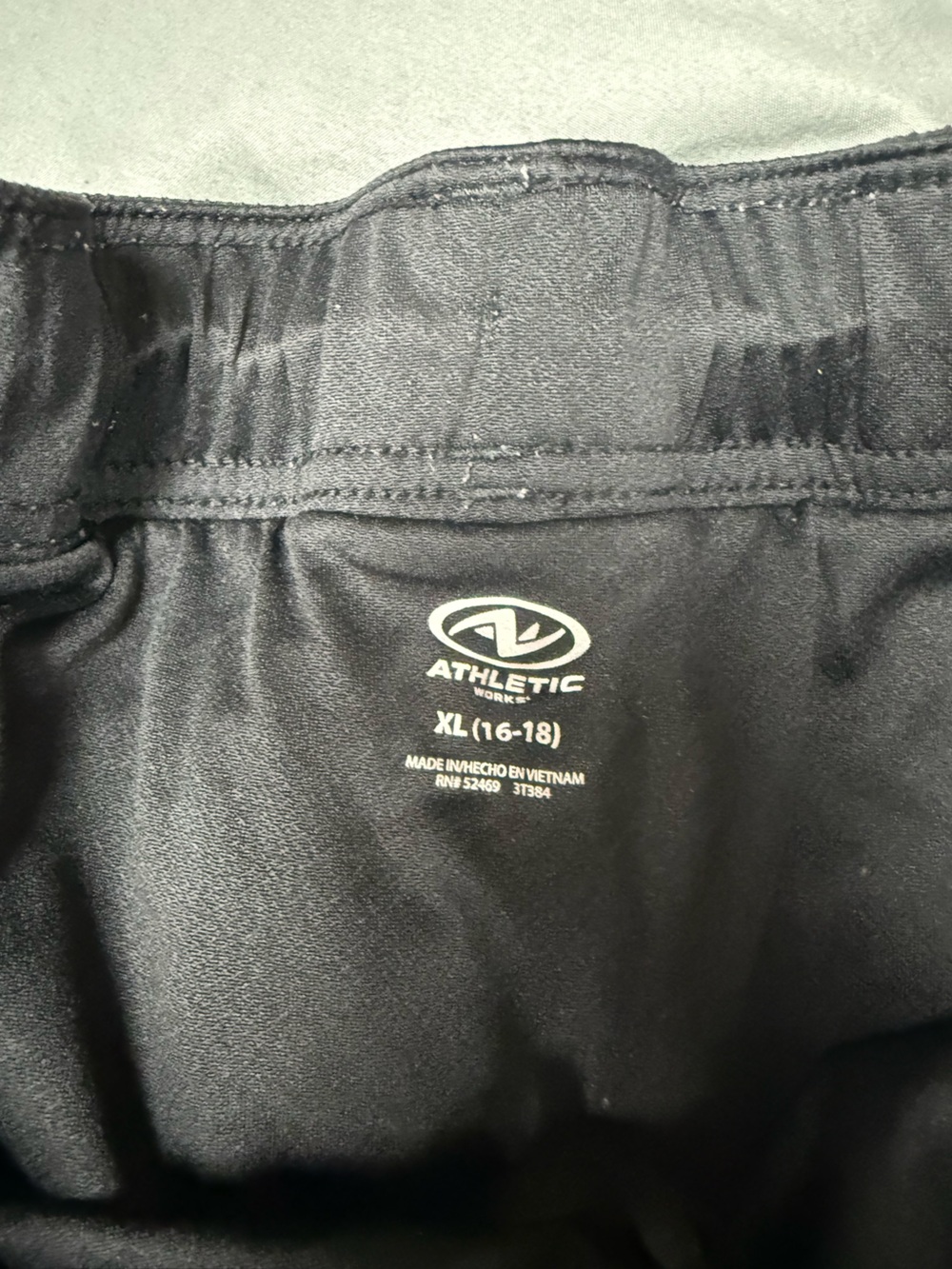Athletic Works Black Athletic Shorts with Logo - Picture 3 of 9